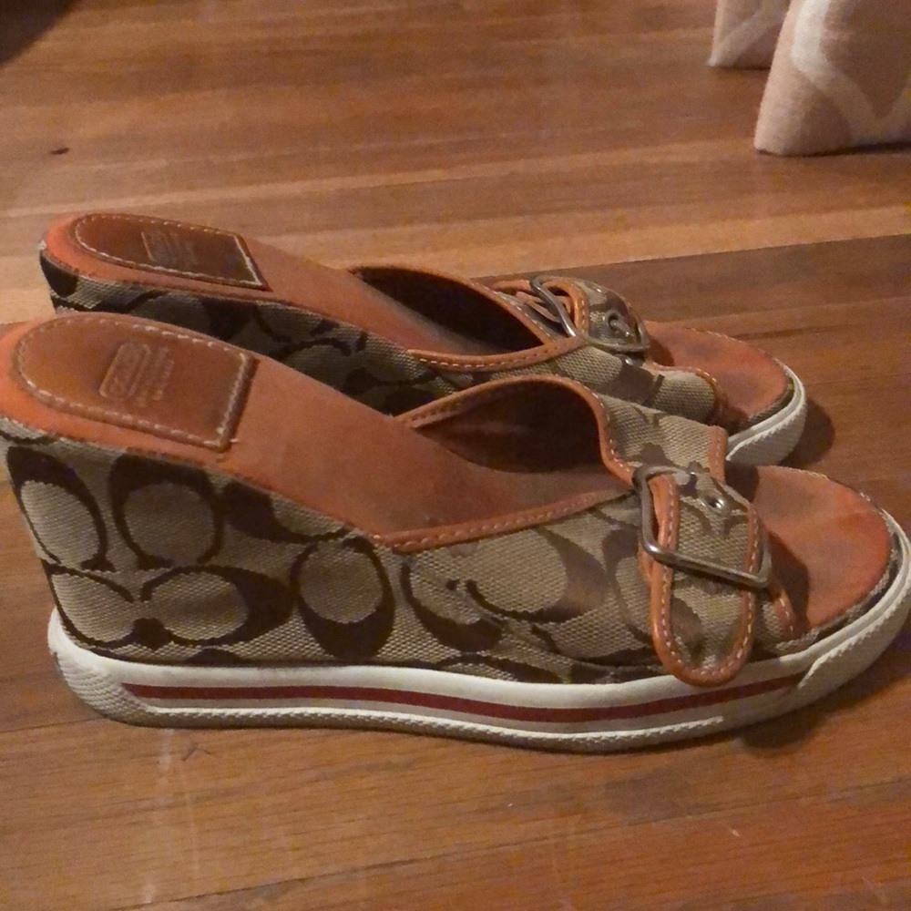 Coach wedge sandals!